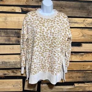 Aerie Cheetah Print Pullover‎ Crewneck Sweater Size XS
